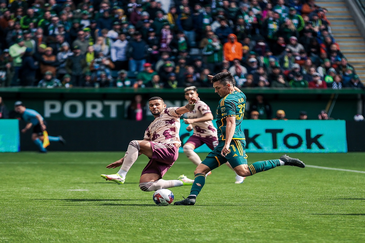 LA Galaxy Forward Preston Judd almost won the game for LA, but his shot hit the post. (Photo Credit: LA Galaxy)