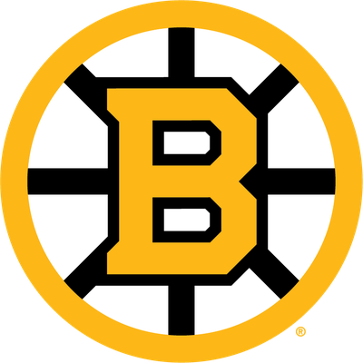 A spoked-B logo of the Boston Bruins