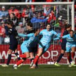 The Chicago Red Stars Celebrates Goal in the Red Stars Home Opener