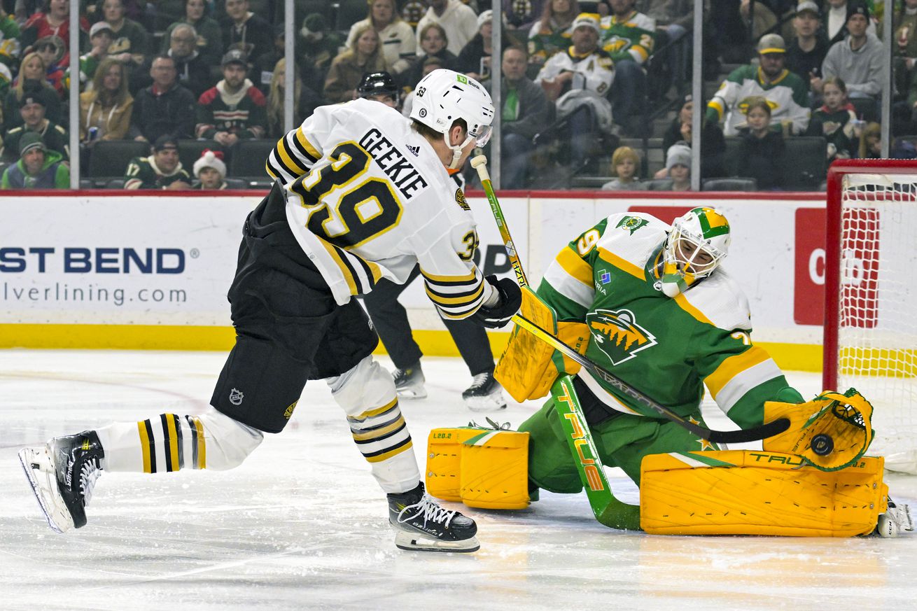 NHL: DEC 23 Bruins at Wild