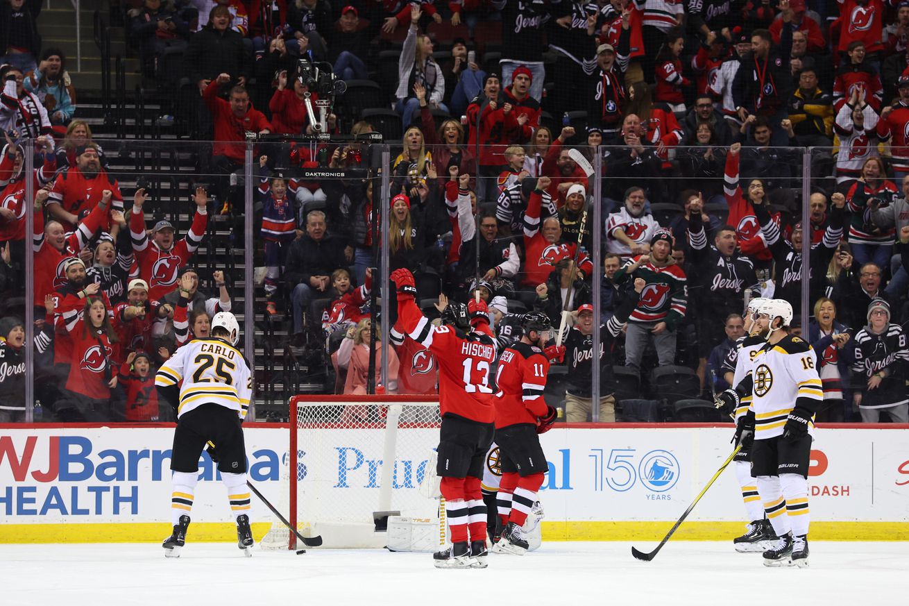 NHL: Boston Bruins at New Jersey Devils