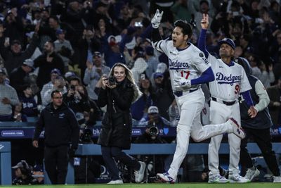 Dodgers Braves at Dodger Stadium.