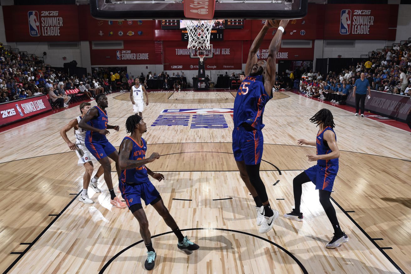2025 NBA Summer League - New York Knicks v Detroit Pistons