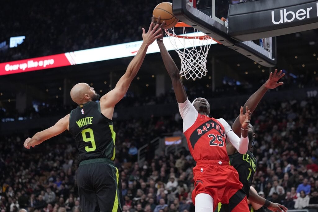 Chris Boucher was signed by the Celtics after they traded away Georges Niang 