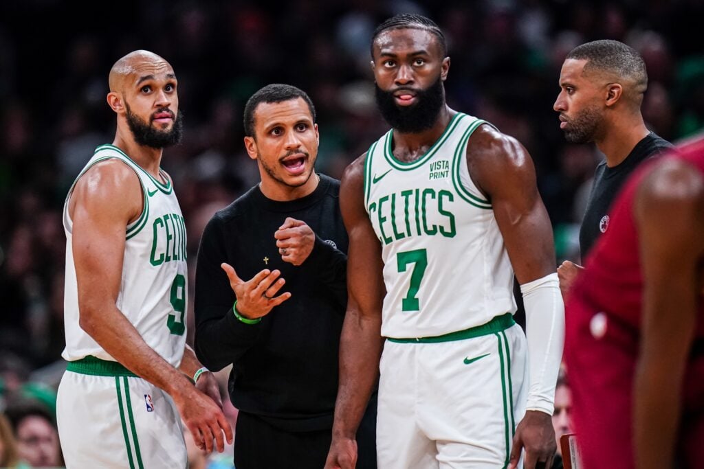 The Celtics shut down trade rumors about Jaylen Brown and Derrick White.